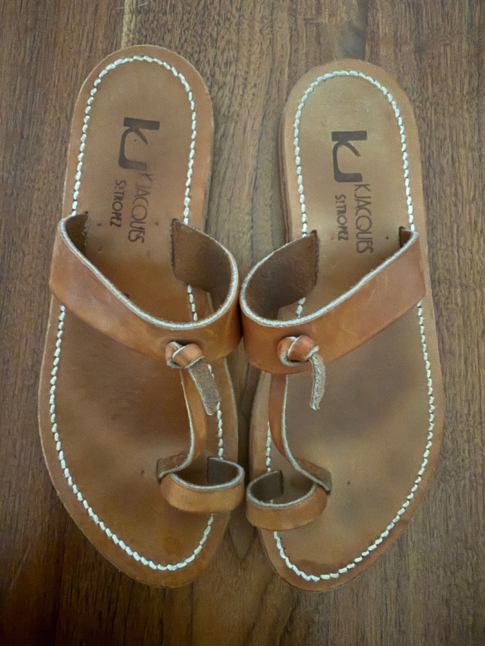 K Jacques “Ganges” brown leather sandals, size 38 (runs small)